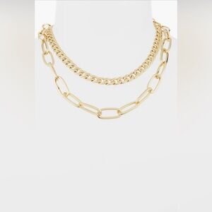 panacea double layer chain link necklace